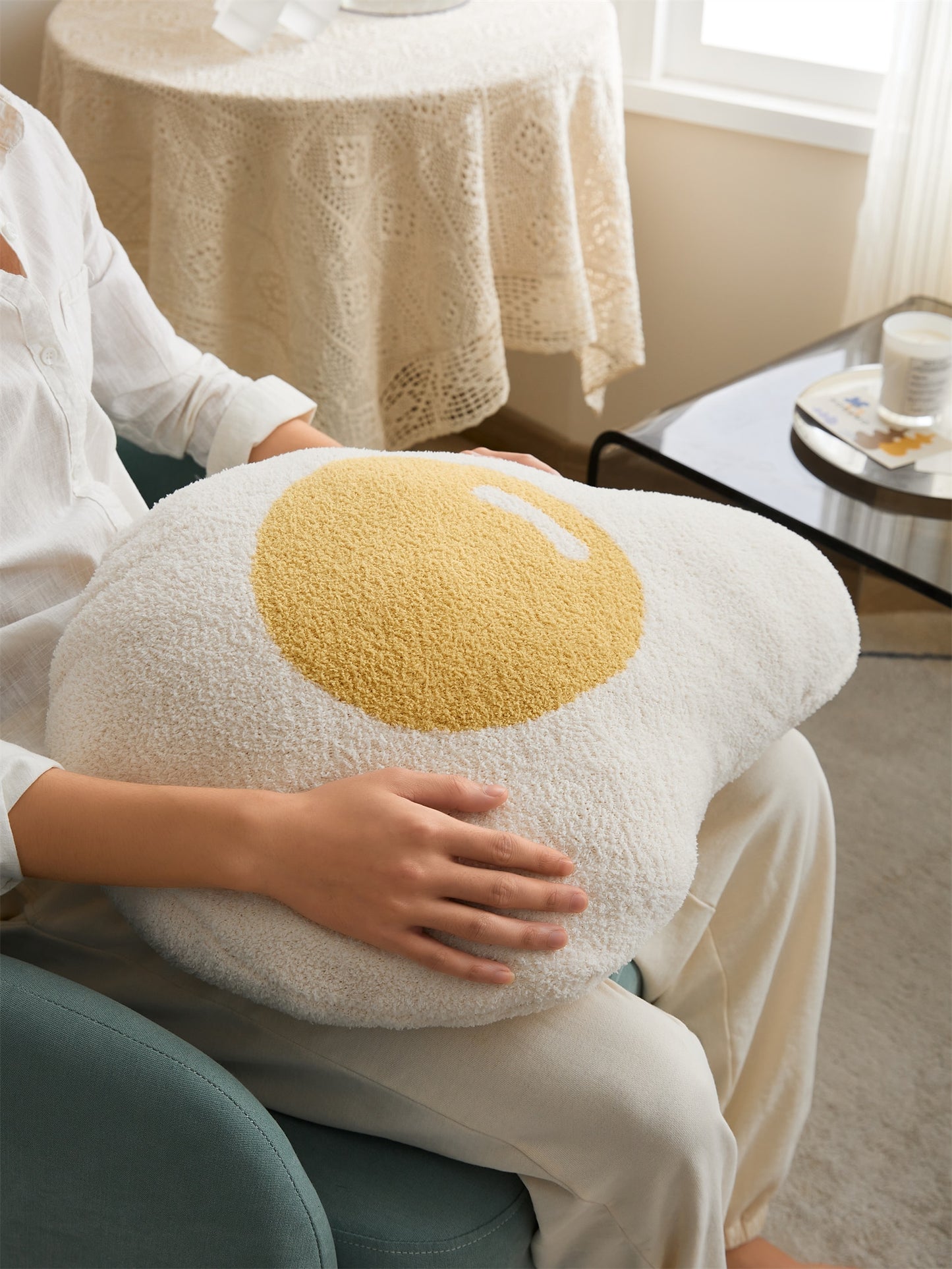 Fried Egg Throw Pillow