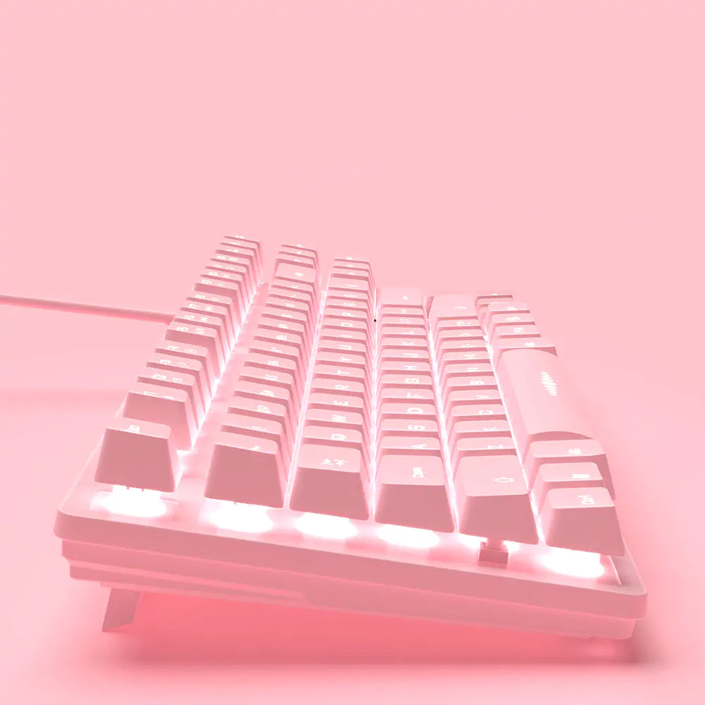 Pretty in Pink Wired Keyboard and Mouse Set